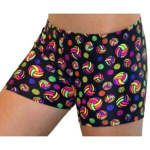 GemGear Printed Compression Shorts Womens S Low Rise Fit Volleyball Active NEW